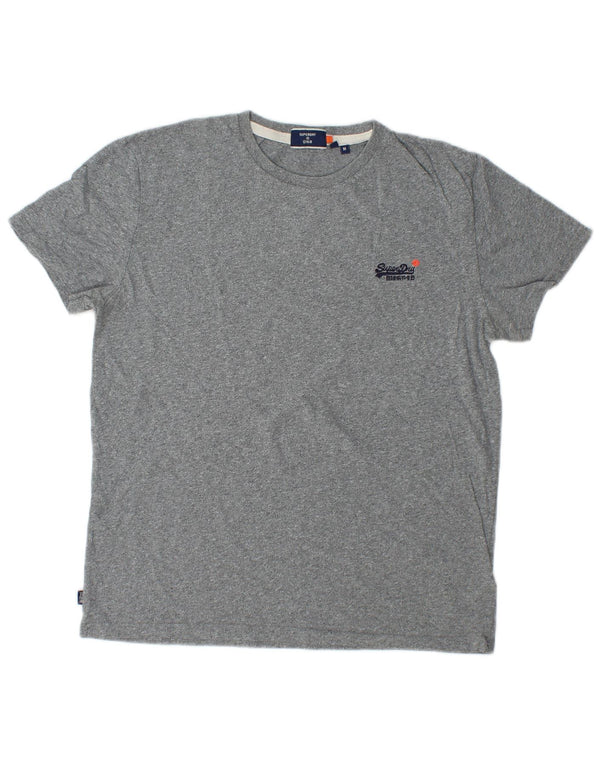 Camiseta feminina SUPERDRY UK 14 algodão cinza médio