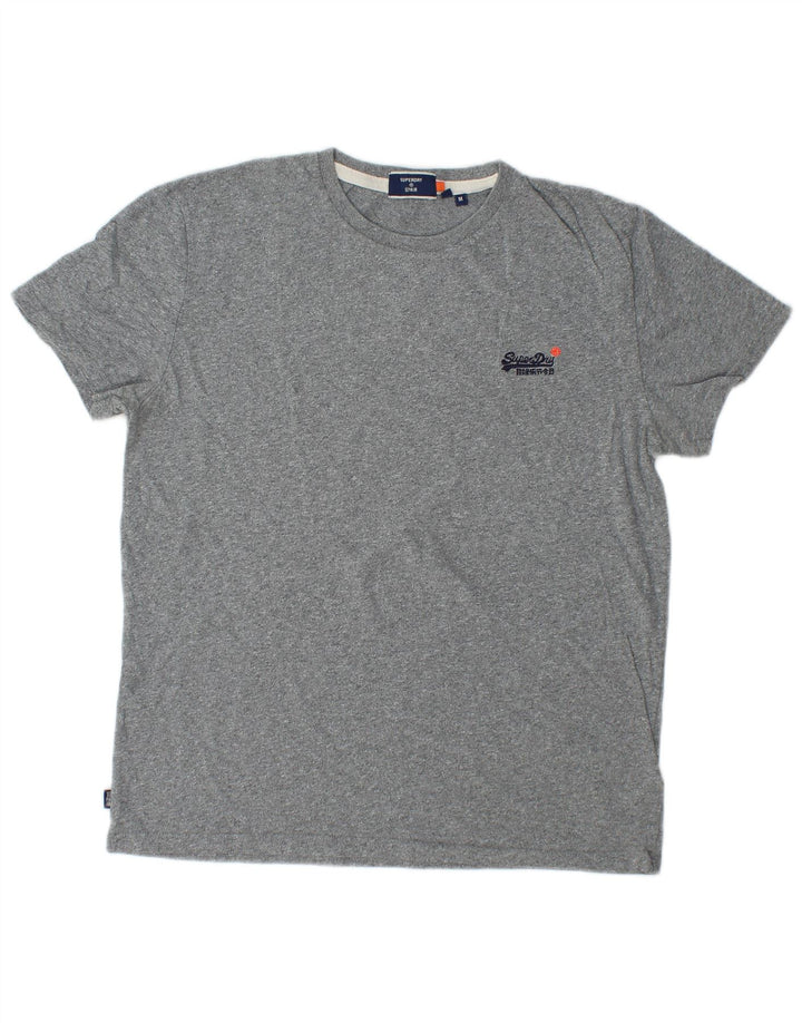 Camiseta feminina SUPERDRY UK 14 algodão cinza médio