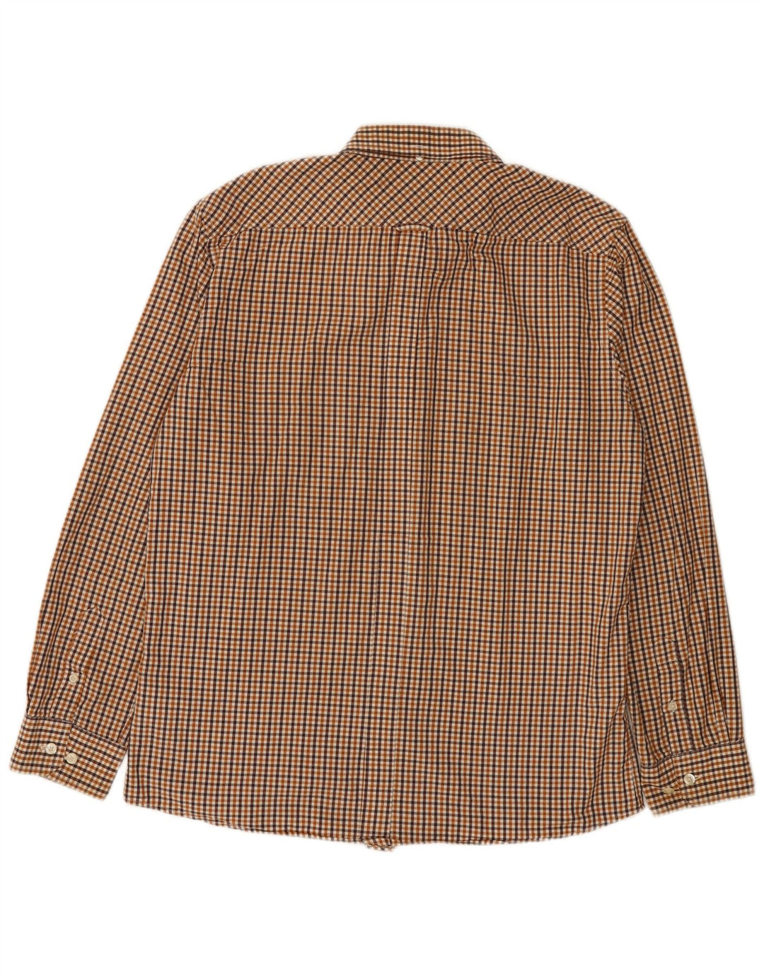 Camisa masculina Ben Sherman grande algodão guingão marrom