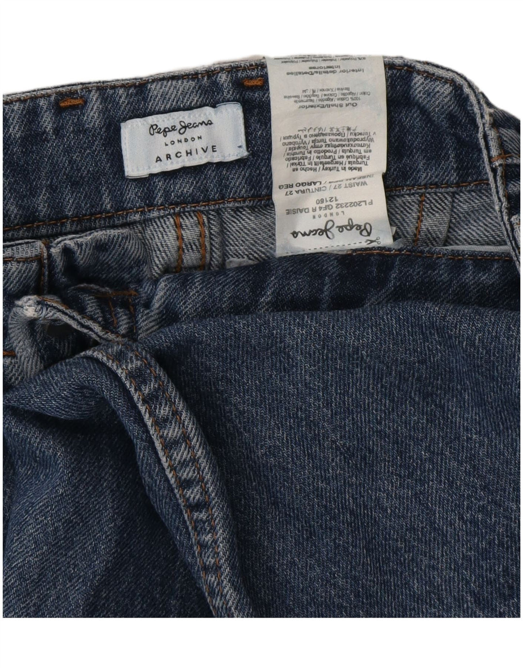 PEPE JEANS Jeans Cônicos Feminino W27 L27 Azul Algodão