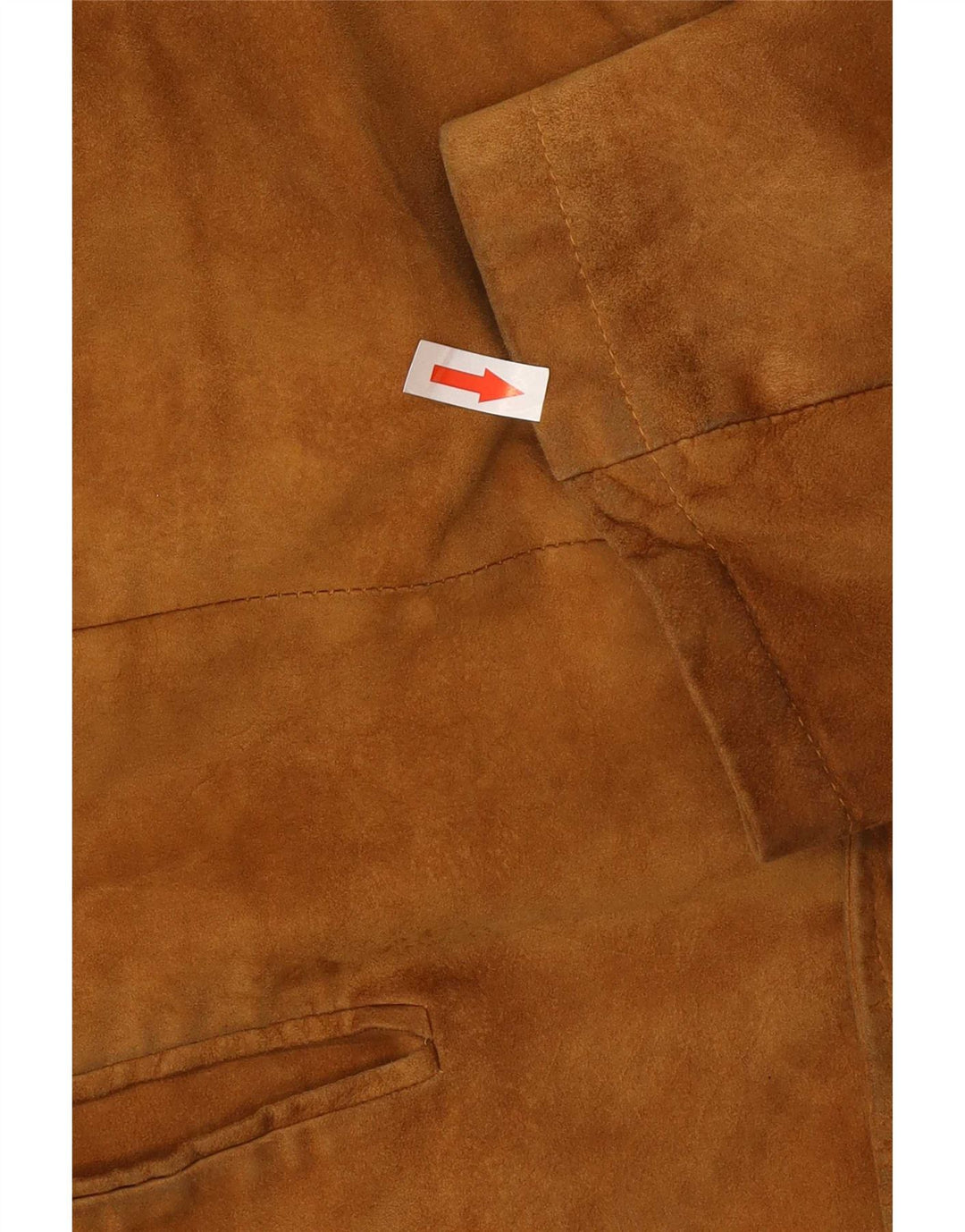 Jaqueta masculina vintage de camurça IT 46 couro marrom pequeno