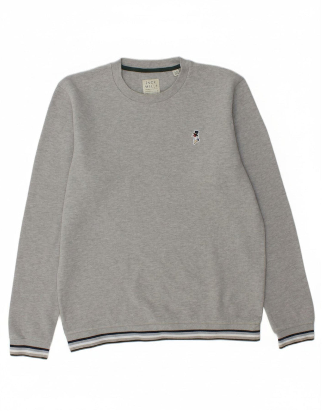JACK WILLS moletom masculino jumper pequeno algodão cinza