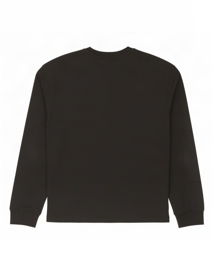 Zara Top masculino manga comprida médio algodão preto