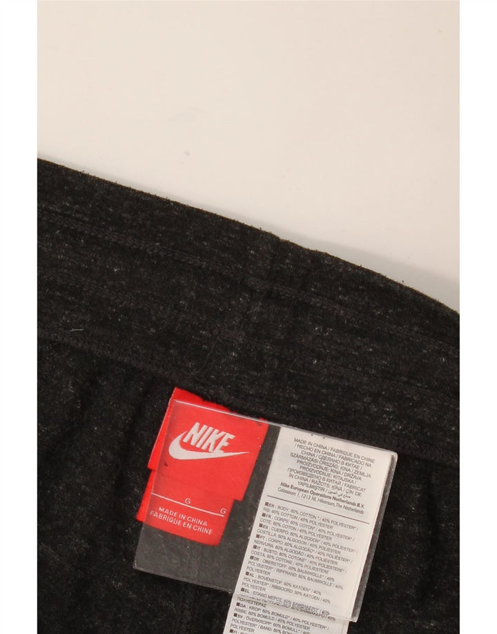 Calça de treino feminina Nike Joggers UK 16 grande cinza manchado de algodão