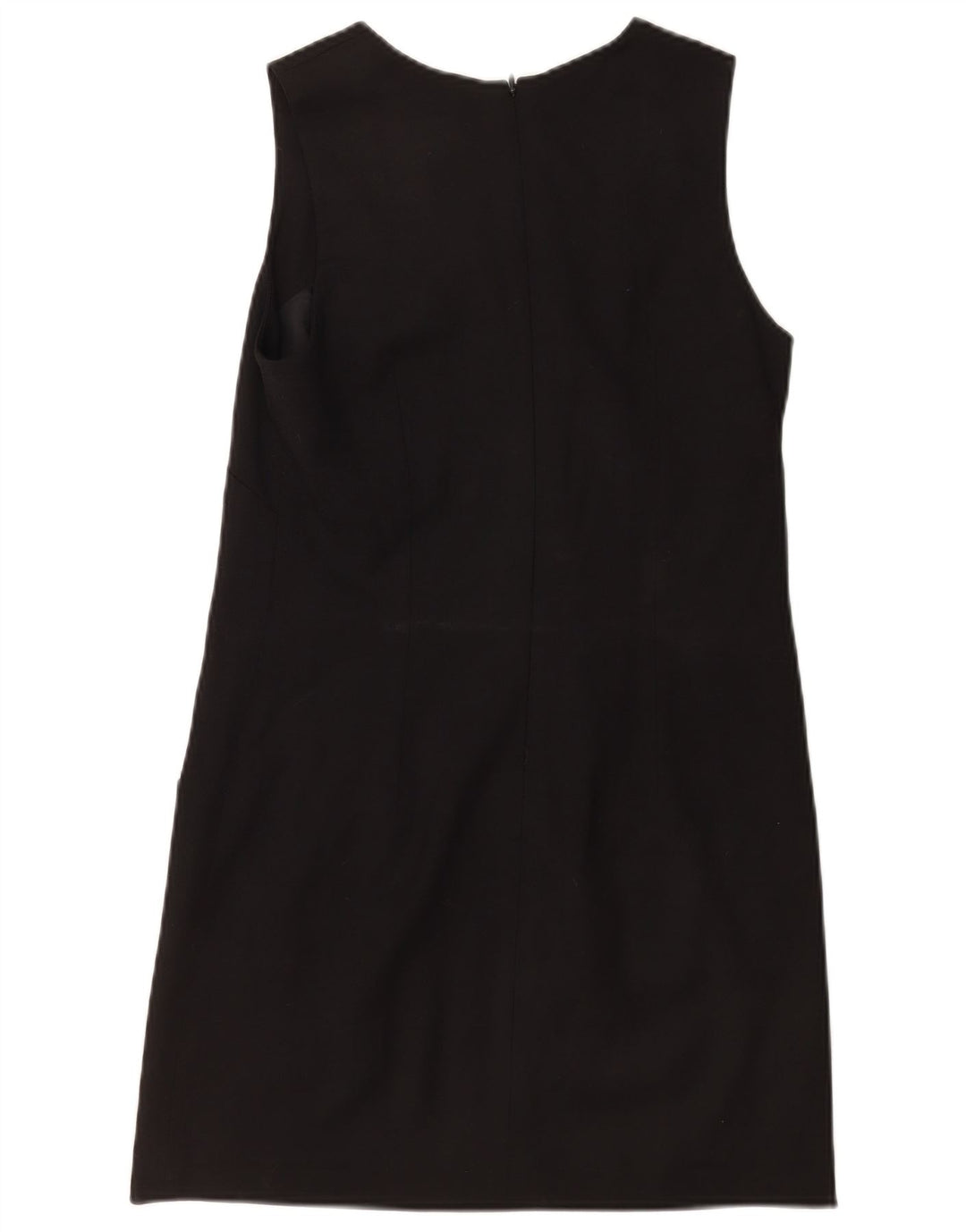 Vestido feminino French Connection sem mangas UK 10 pequeno lã preta