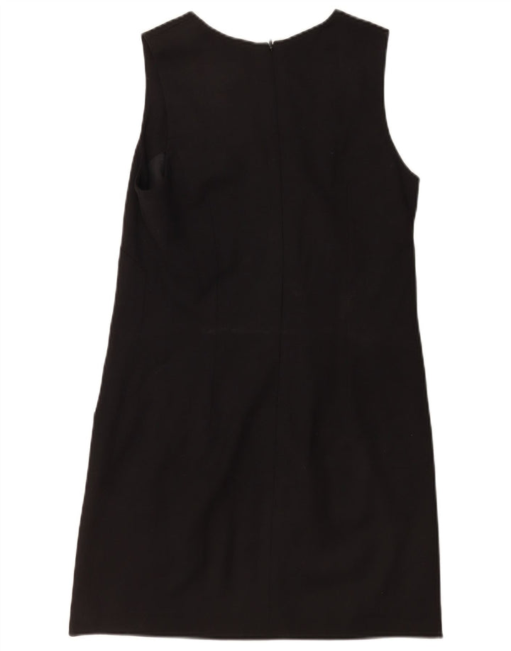 Vestido feminino French Connection sem mangas UK 10 pequeno lã preta