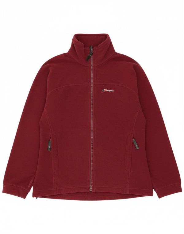 Jaqueta de lã feminina Bergans UK 14 grande poliéster Borgonha