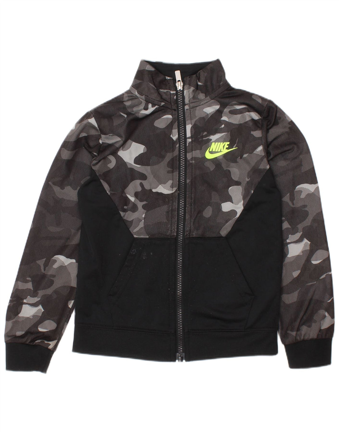 NIKE Meninos Treino Top Jaqueta 3-4 Anos Preto Camuflagem Poliéster