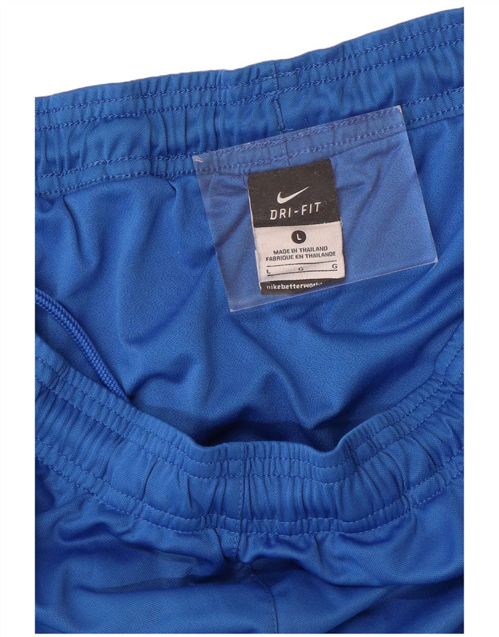 Shorts esportivos masculinos NIKE Dri Fit grandes azuis