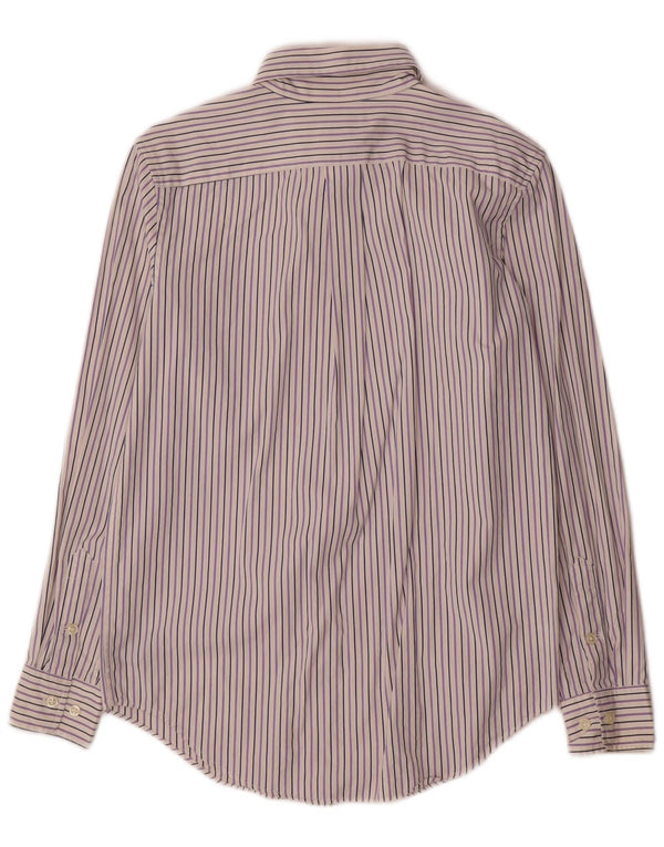 Camisa masculina Ralph Lauren 15-16 anos algodão listrado roxo