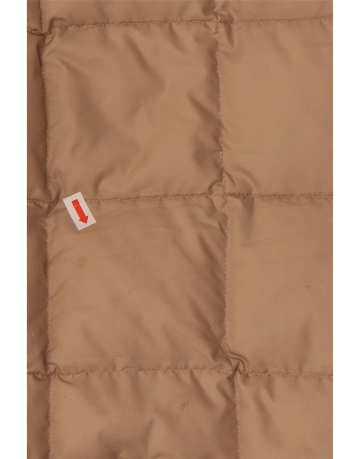 Casaco acolchoado reversível feminino vintage IT 44 bege médio