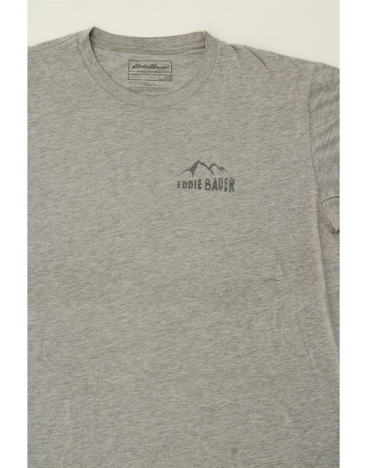 EDDIE BAUER Mens Graphic T-Shirt Top Medium Grey Cotton Vintage Eddie Bauer and Second-Hand Eddie Bauer from Messina Hembry 
