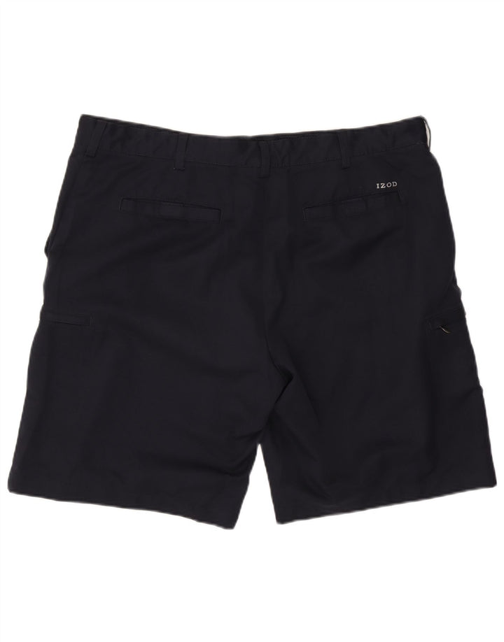 Izod Masculino Classic Cargo Shorts W40 XL Poliéster Azul Marinho