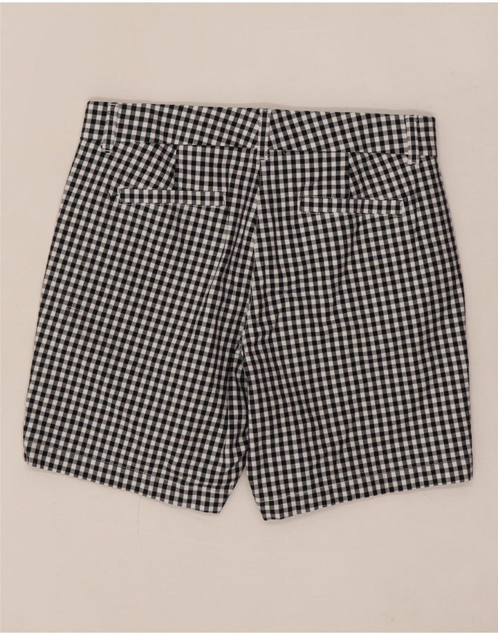 J. CREW Shorts Chino feminino US 6 médio W30 algodão guingão preto