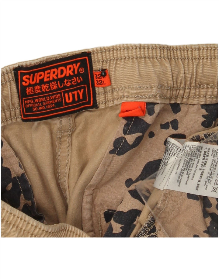 Calça cargo reta masculina SUPERDRY W32 L29 algodão bege