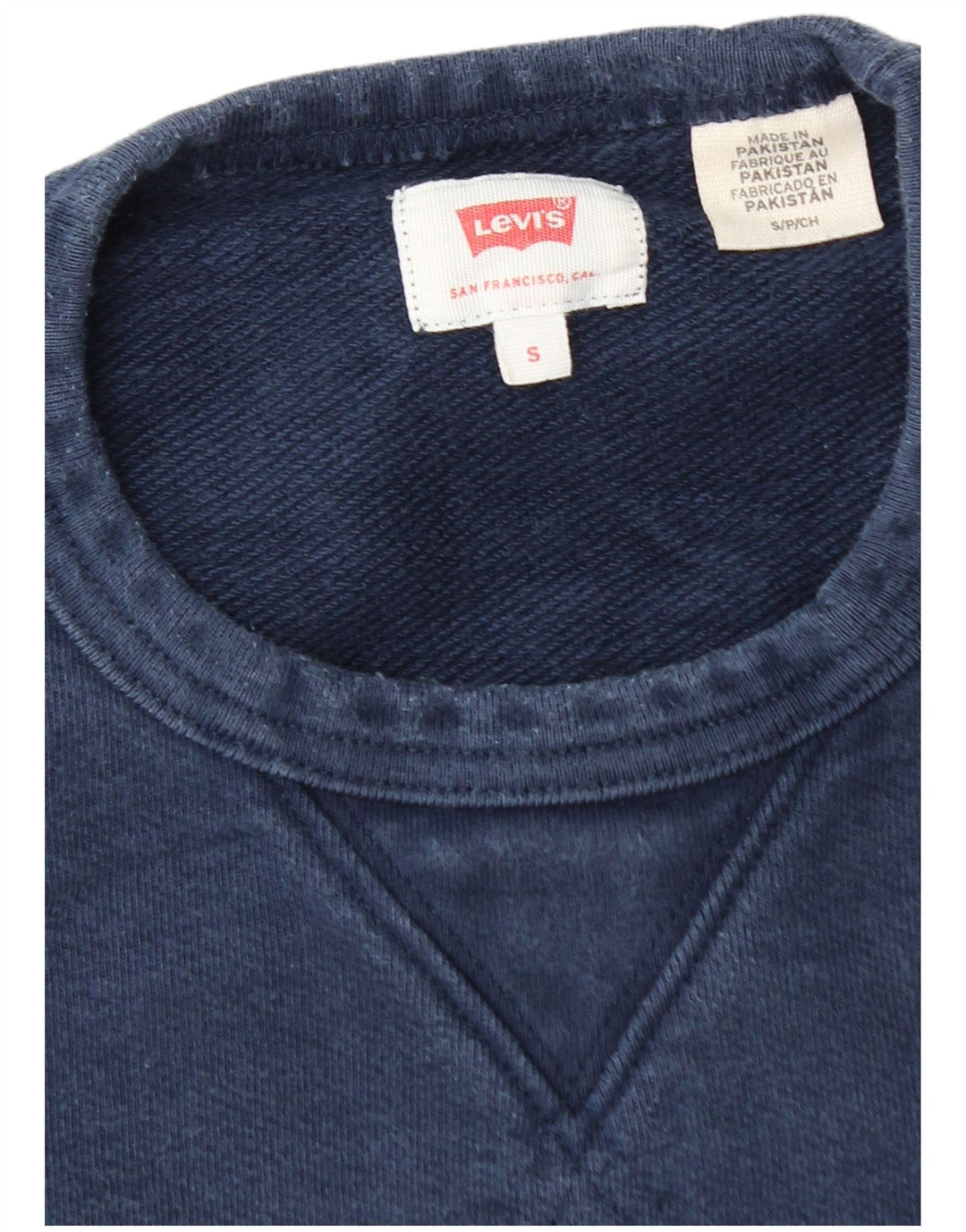 LEVI'S moletom gráfico masculino jumper pequeno algodão azul marinho