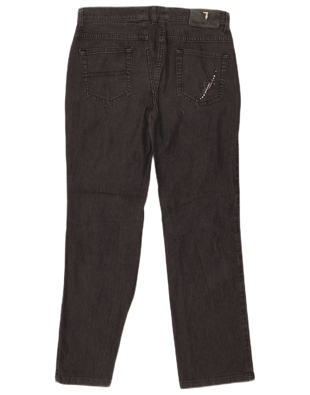 Jeans retos femininos TRUSSARDI W25 L29 algodão preto