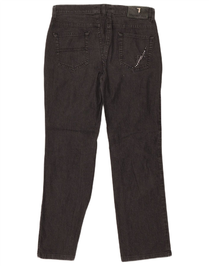 Jeans retos femininos TRUSSARDI W25 L29 algodão preto