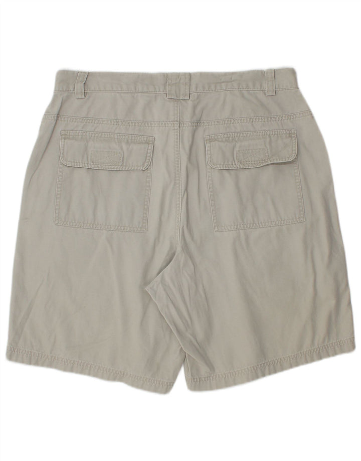 EDDIE BAUER Shorts cargo masculino W34 grande algodão cinza