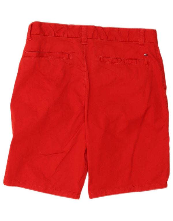 Tommy Hilfiger Boys Chino Shorts 15-16 anos W28 algodão vermelho