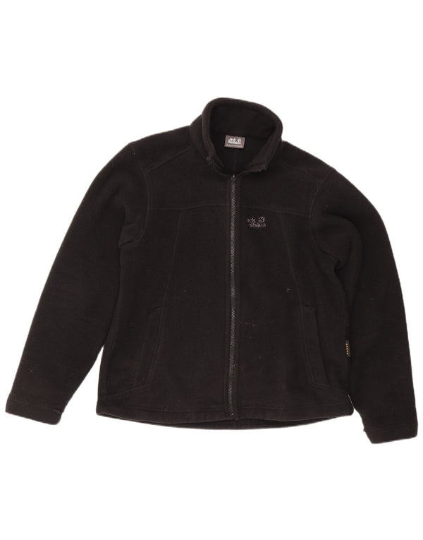 Jaqueta feminina de lã com forro Jack Wolfskin Reino Unido 14 grande poliéster preto