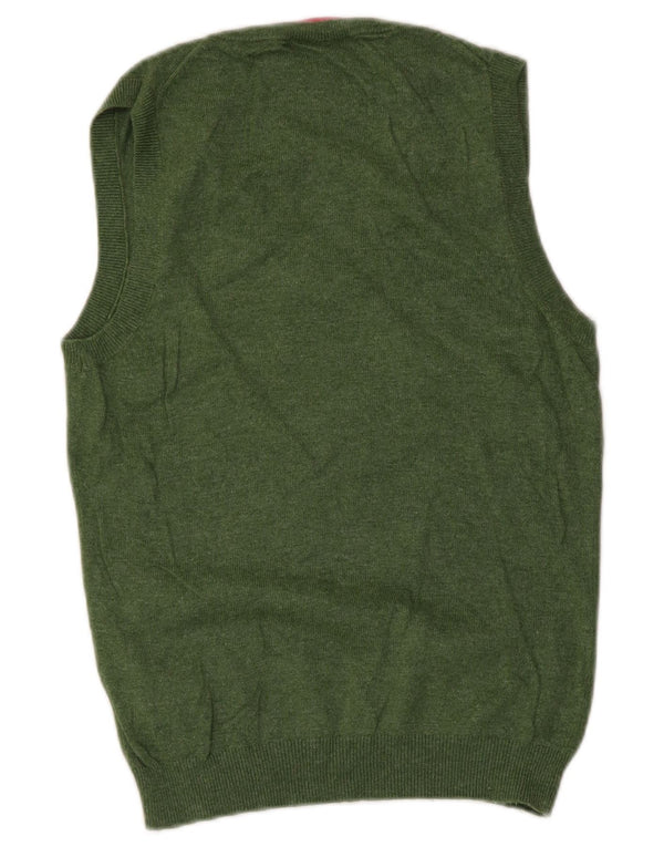 Boden Womens Vest Tank Top UK 12 Médio Algodão Verde