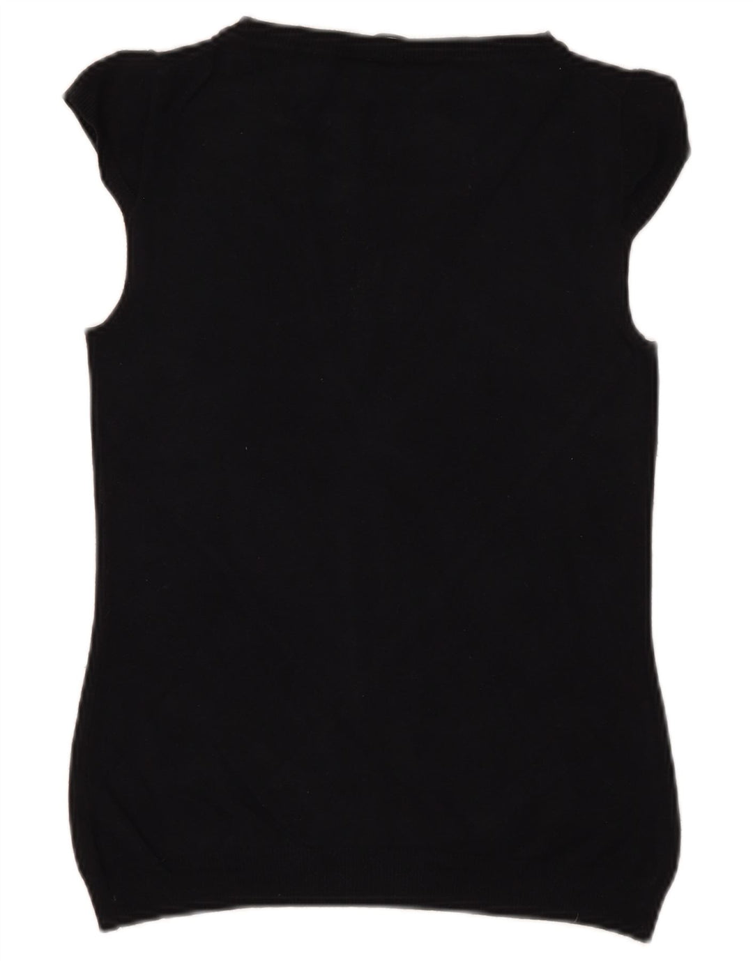 MARELLA Suéter feminino de manga curta com gola canoa Reino Unido 8 pequeno preto