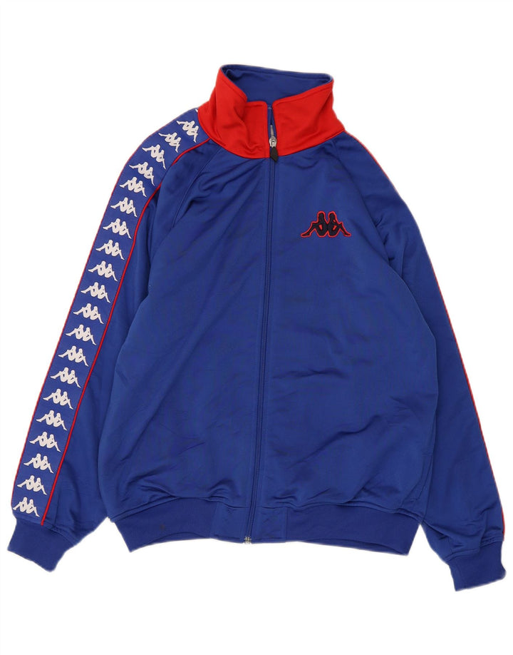 Jaqueta KAPPA Boys Graphic Tracksuit 11-12 Anos XL Azul Poliéster