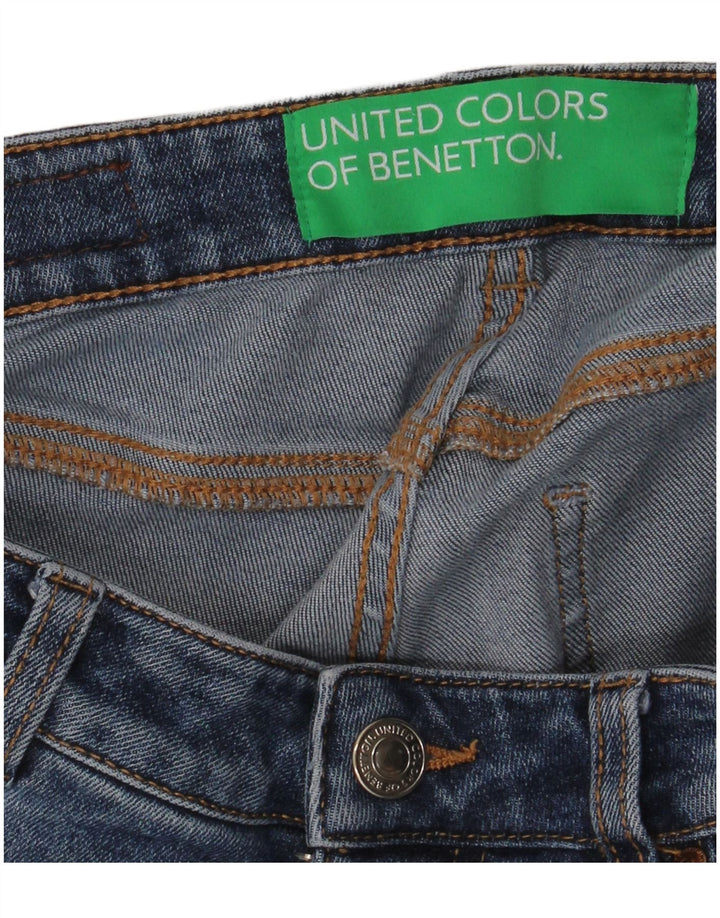 Jeans retos femininos Benetton W30 L32 azul