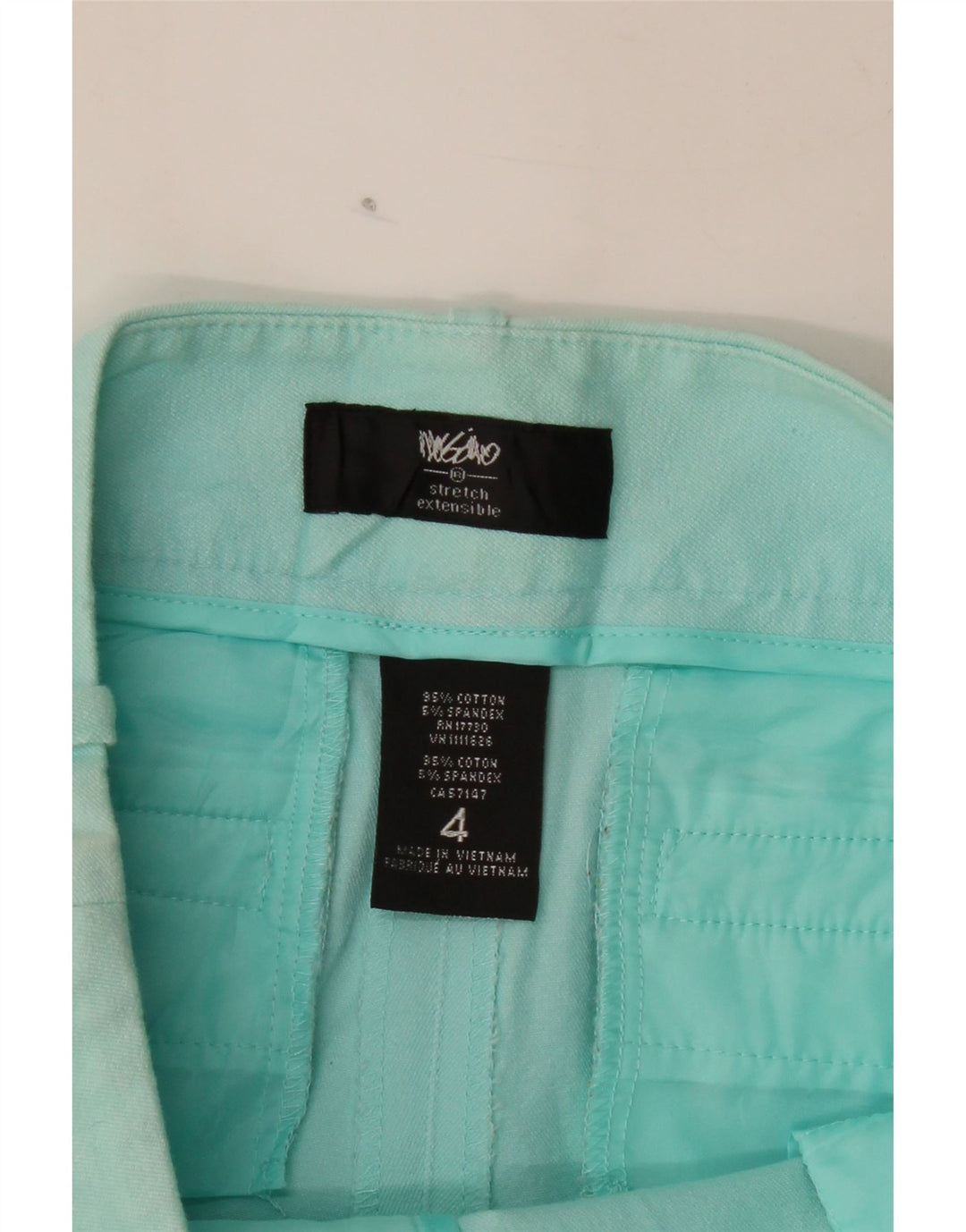 MOSSIMO Womens Slim Casual Trousers US 4 Small W28 L25 Turquoise Cotton Vintage Mossimo and Second-Hand Mossimo from Messina Hembry 
