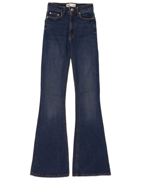 Zara Calça jeans feminina larga EU 34 2XS W24 L32 Azul