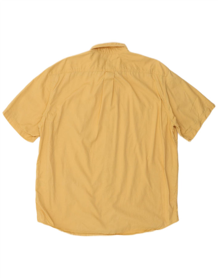 Camisa masculina de manga curta Eddie Bauer grande algodão amarelo