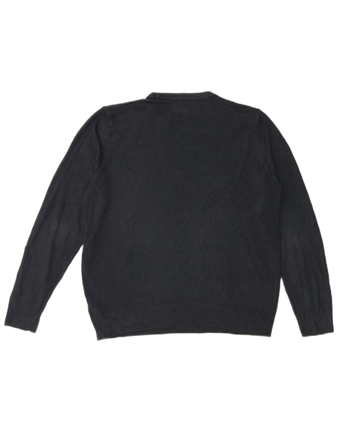 Suéter masculino Marks & Spencer com gola redonda grande acrílico azul marinho
