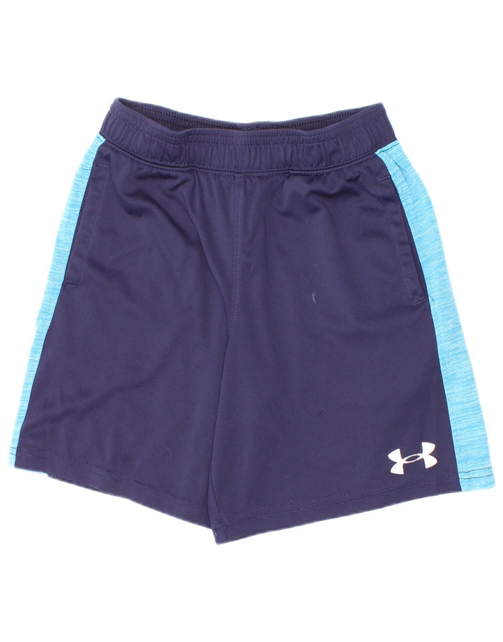 Shorts esportivos masculinos Under Armour 5-6 anos azul marinho poliéster colorblock