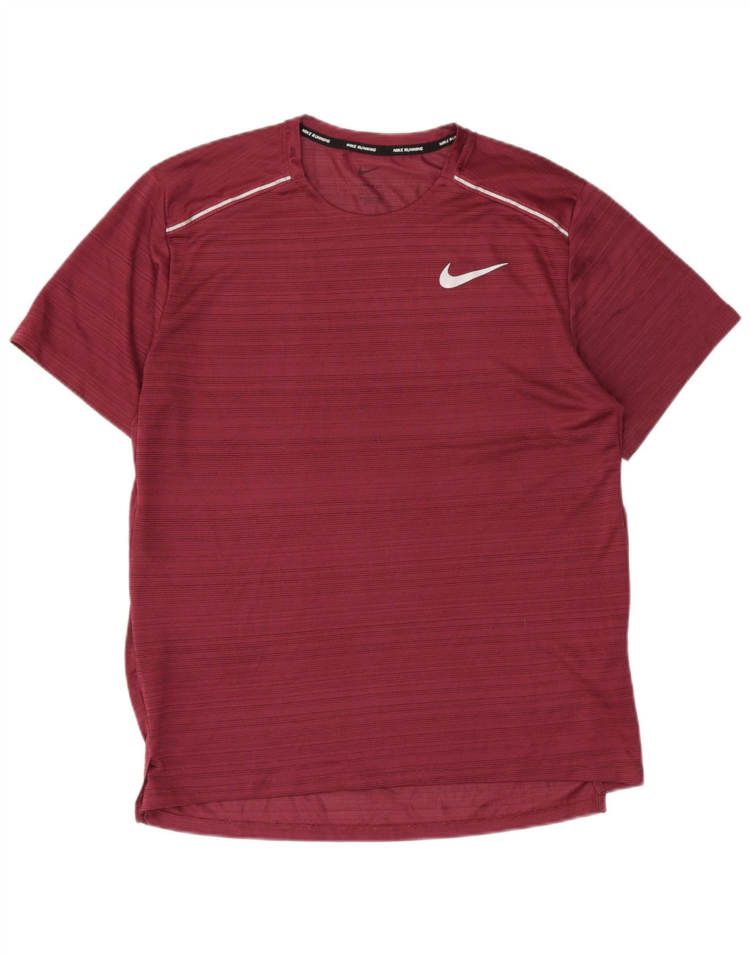 Camiseta masculina Nike Dri Fit grande poliéster listrado marrom