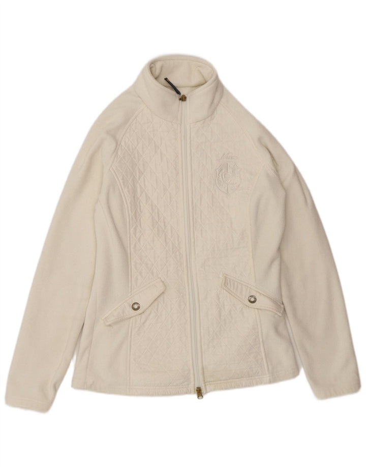 Jaqueta de lã feminina Musto UK 10 poliéster branco pequeno