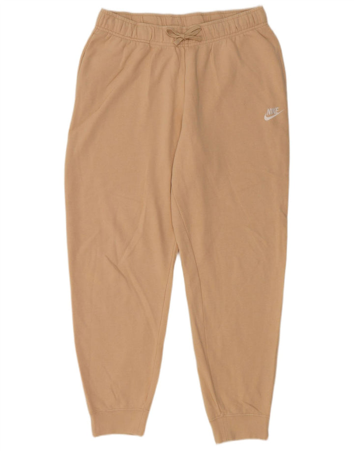 Calça de treino masculina Nike joggers grande algodão bege