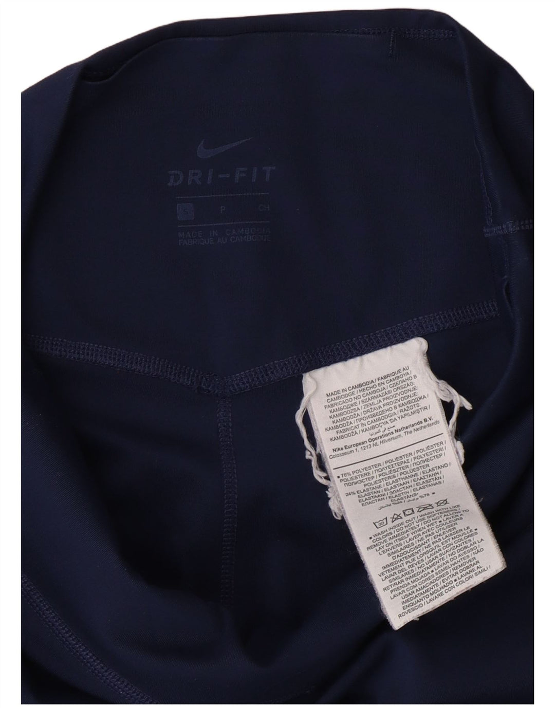 Leggings Nike Dri Fit Femininas UK 10 Pequenas Azul Marinho Poliéster