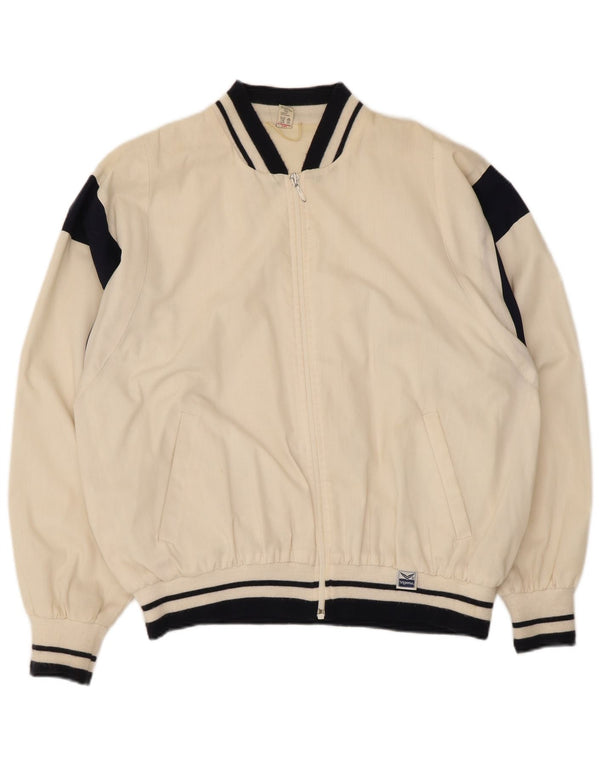 Trigema Mens Bomber Jacket IT 52 XL Branco Colourblock Poliéster