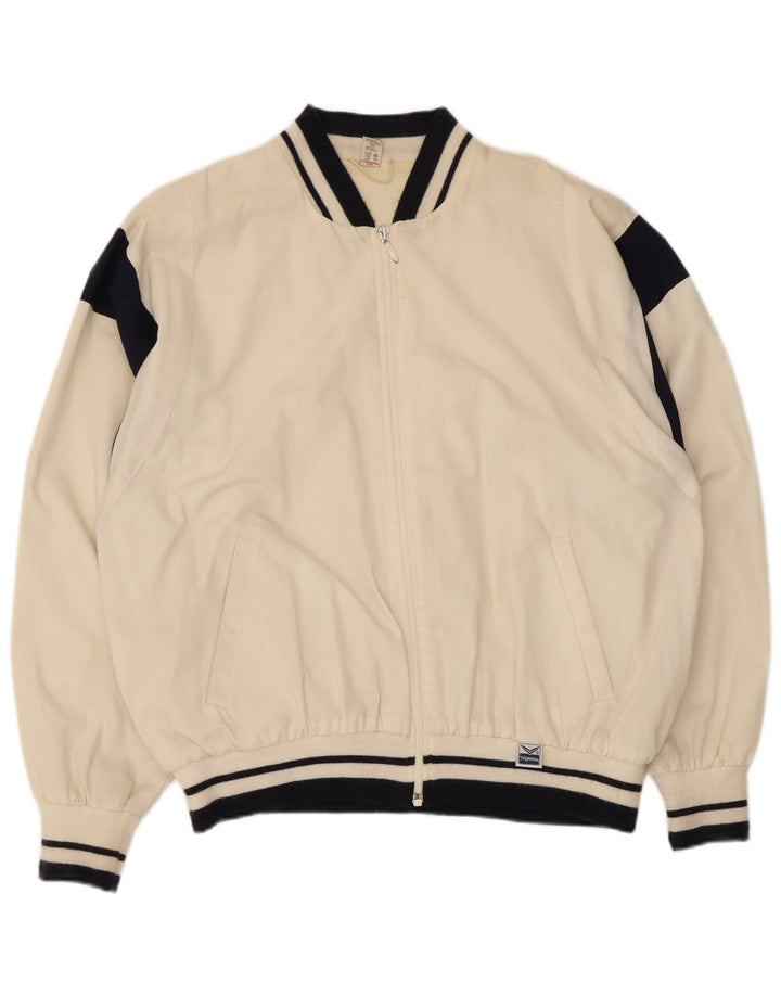 Trigema Mens Bomber Jacket IT 52 XL Branco Colourblock Poliéster