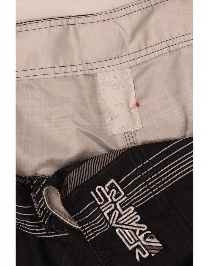 Shorts de natação masculino Quiksilver médio preto xadrez poliéster