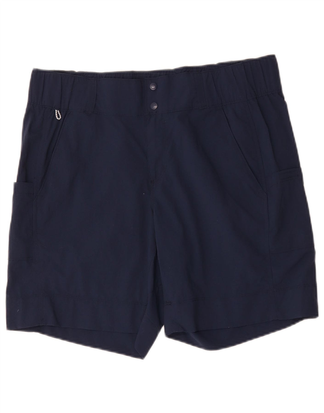 Shorts cargo feminino Columbia US 12 grande W34 azul marinho nylon