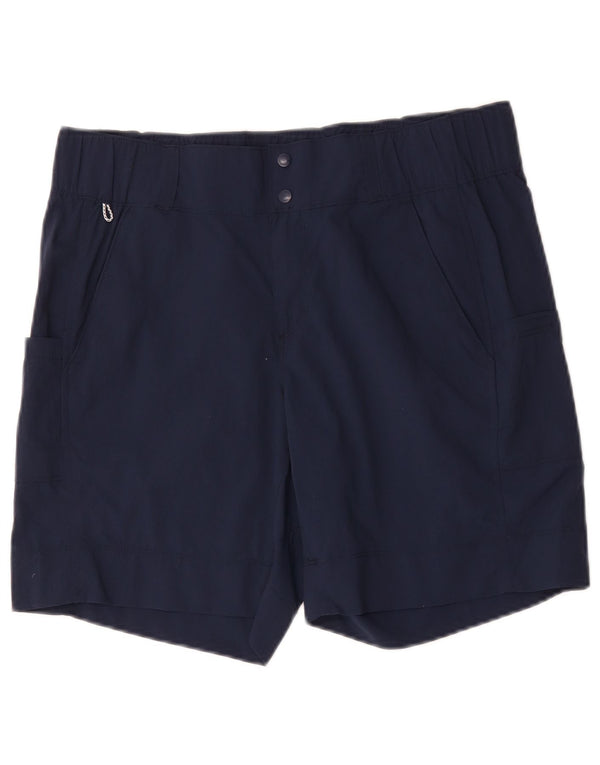 Shorts cargo feminino Columbia US 12 grande W34 azul marinho nylon