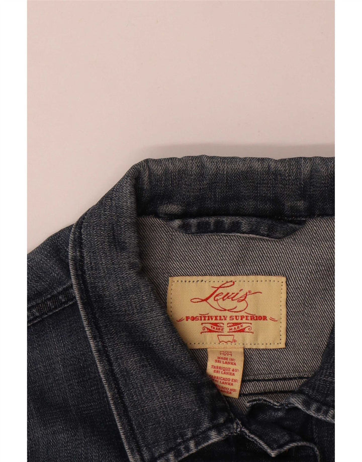 Jaqueta jeans feminina Levi's Crop UK 12 algodão azul marinho médio