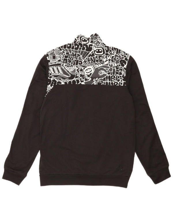 Adidas Mens Treino Top Jaqueta Médio Preto Geométrico Poliéster Esportes