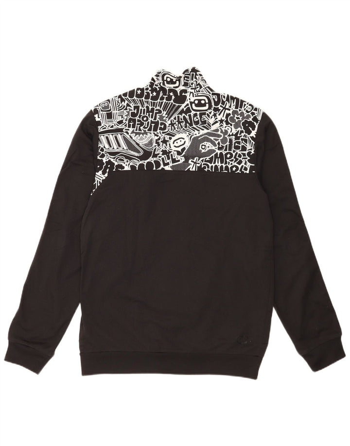 Adidas Mens Treino Top Jaqueta Médio Preto Geométrico Poliéster Esportes