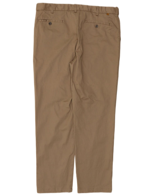 Calça Chino Masculina Farah Classic Fit Straight W38 L30 Algodão Bege