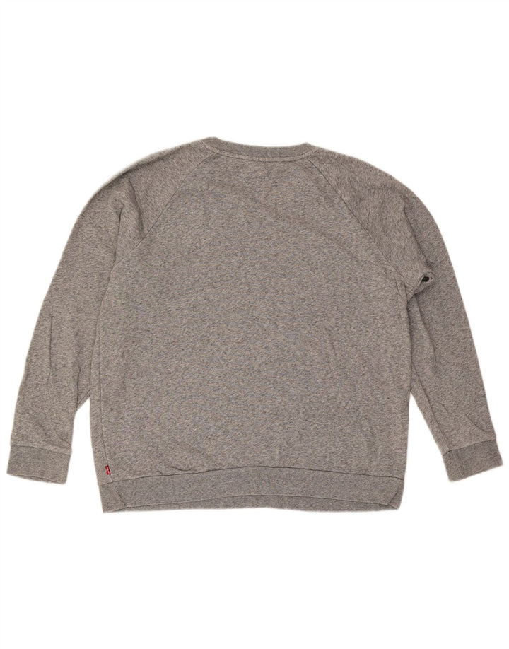 Moletom gráfico masculino Levi's Jumper médio cinza algodão manchado
