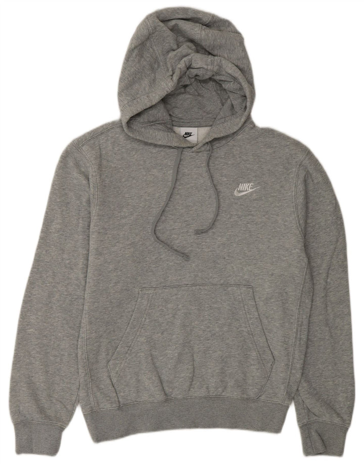 NIKE Mens Hoodie Jumper XS Algodão Cinza