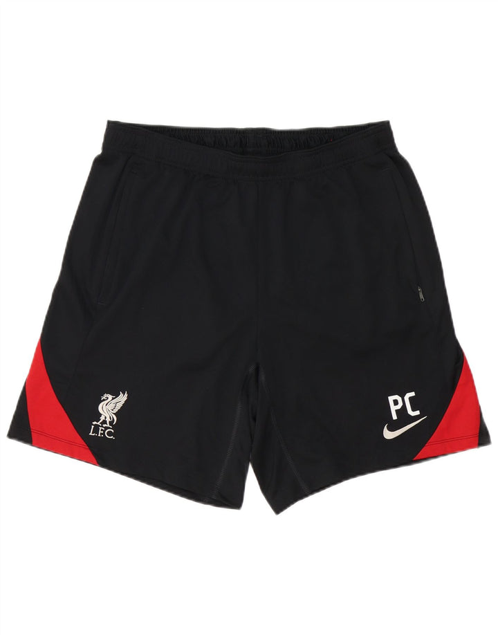 Shorts esportivos Nike masculino Liverpool Graphic grande preto colorido bloco de poliéster